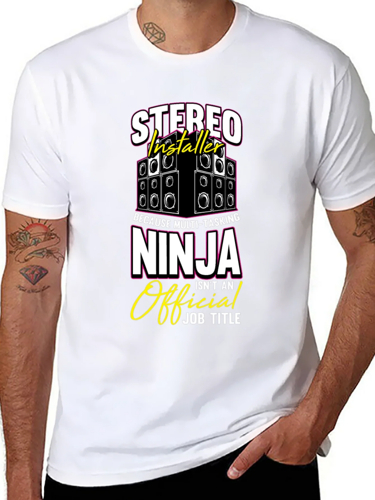 Stereo Installer Ninja T-Shirt Funny Gift product image 10