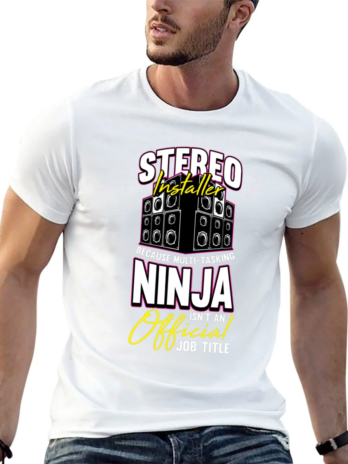 Stereo Installer Ninja T-Shirt Funny Gift product image 4