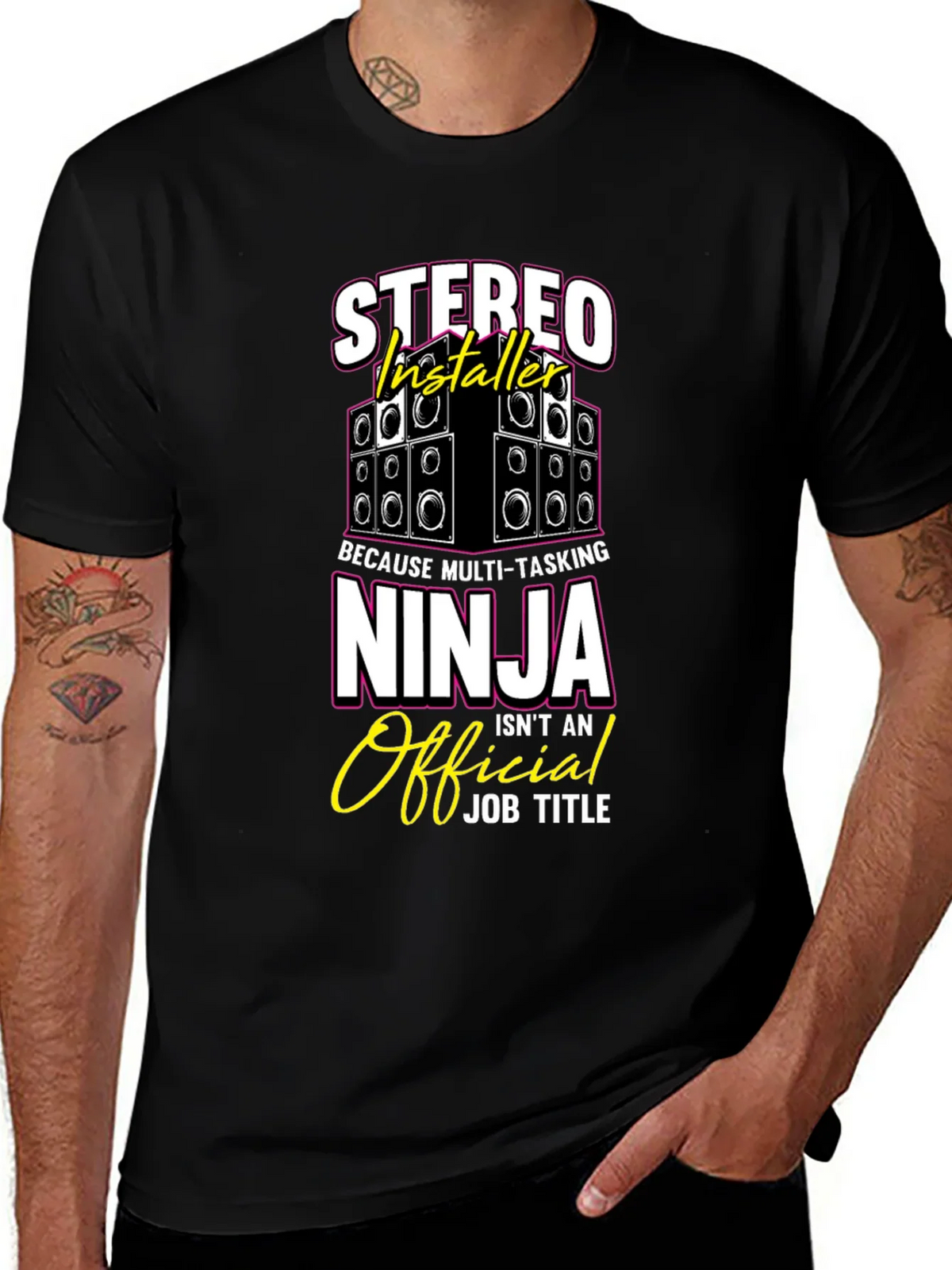 Stereo Installer Ninja T-Shirt Funny Gift product image 1