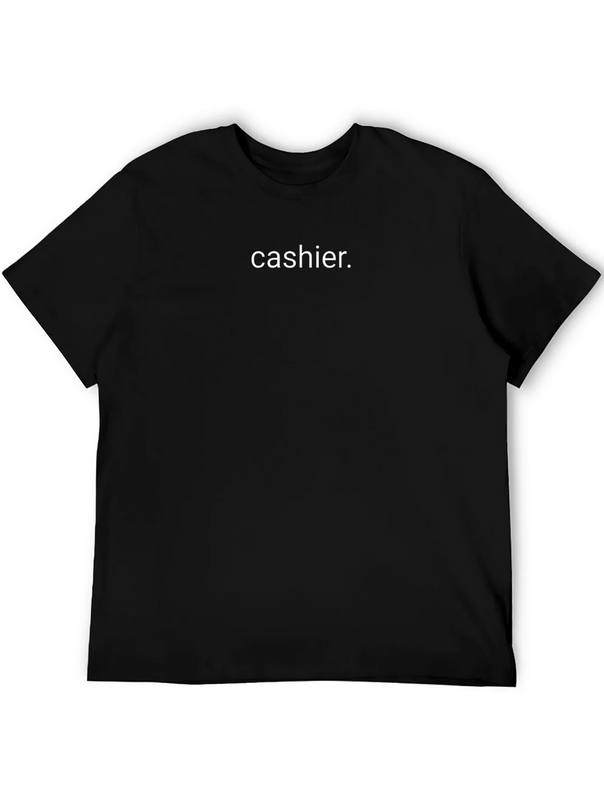 Cashier. Black Crew Neck T-Shirt product image 8