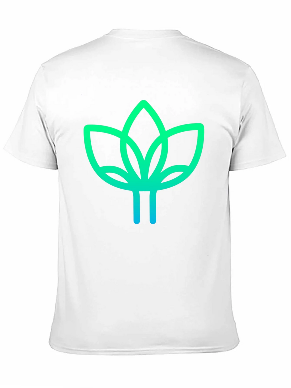 Modern Lotus Design Black T-Shirt product image 2