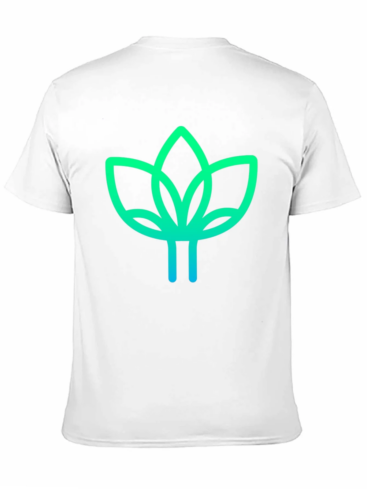 Modern Lotus Design Black T-Shirt product image 2