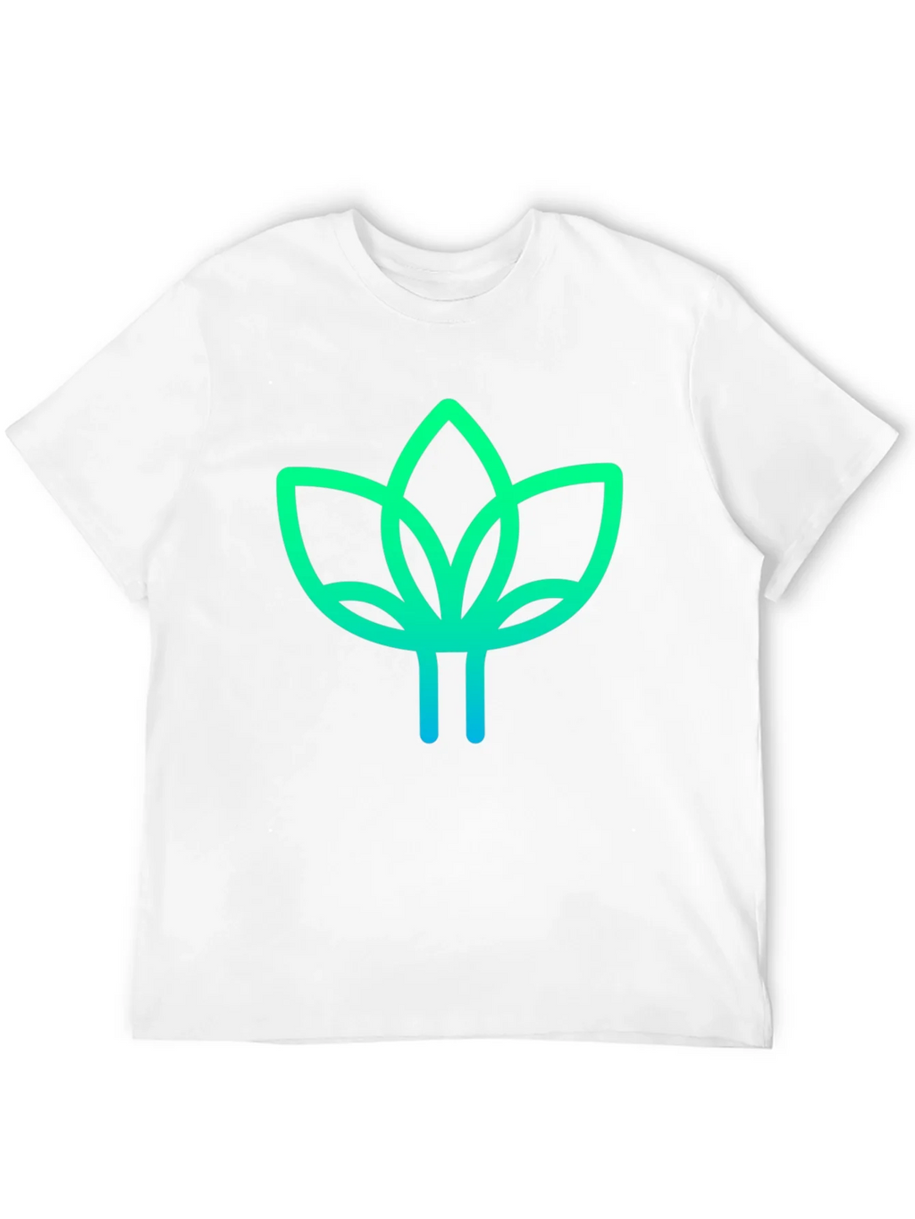 Modern Lotus Design Black T-Shirt product image 3