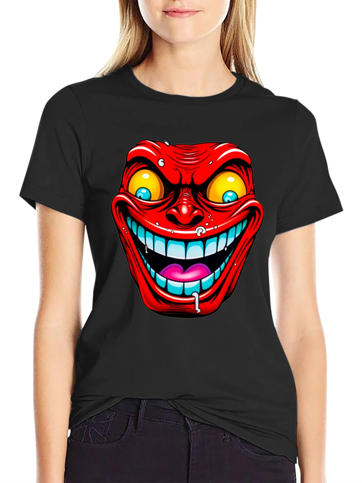 Evil Grin Graphic Tee - Mens Black T-Shirt product image 5