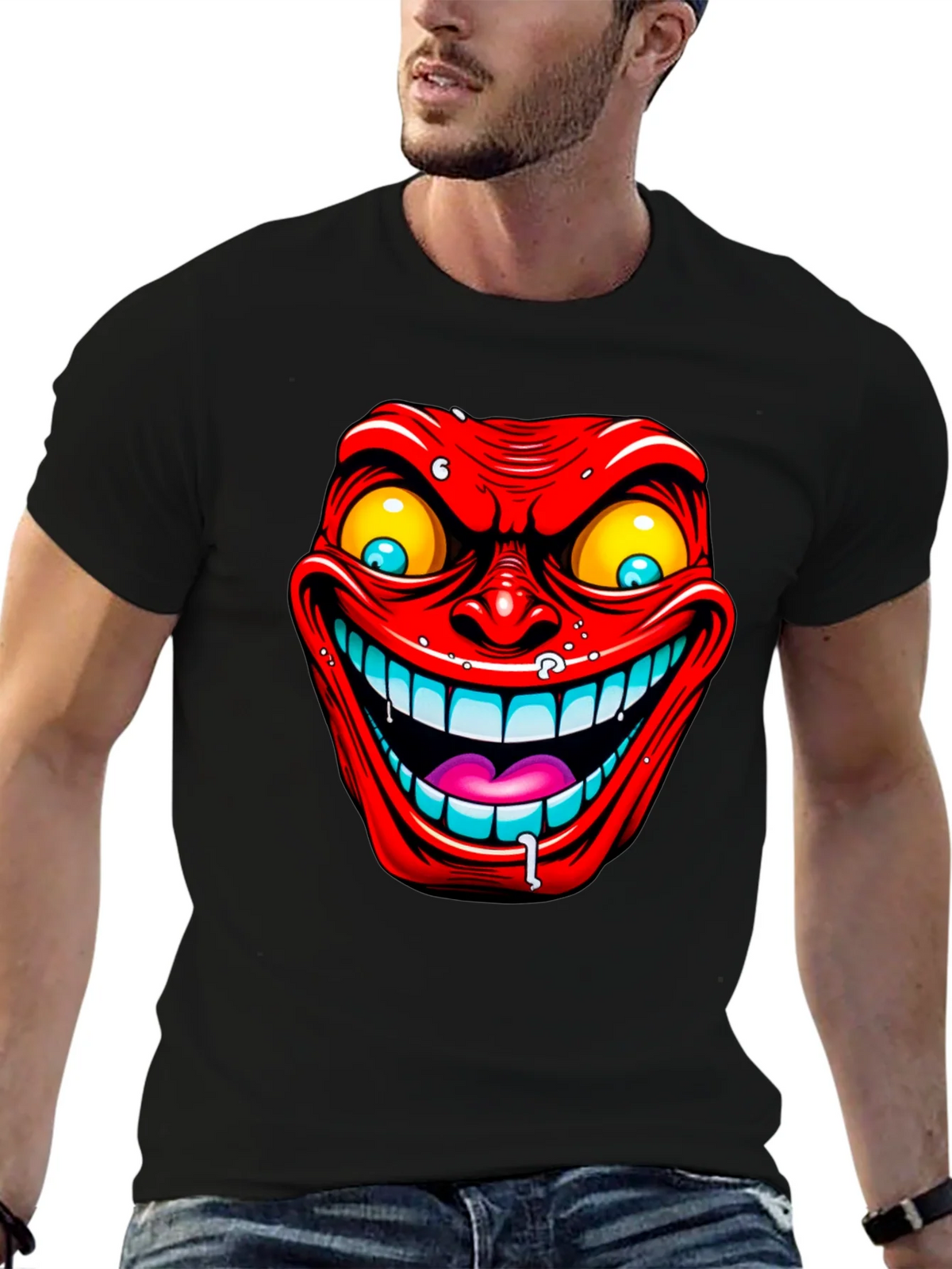 Evil Grin Graphic Tee - Mens Black T-Shirt product image 9