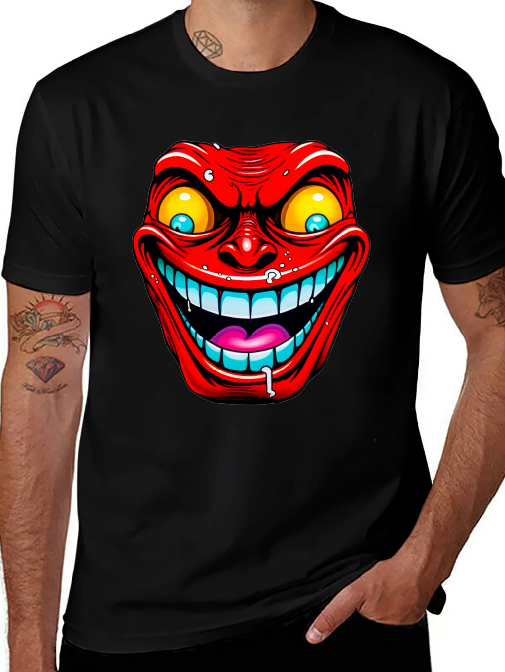Evil Grin Graphic Tee - Mens Black T-Shirt product image 1