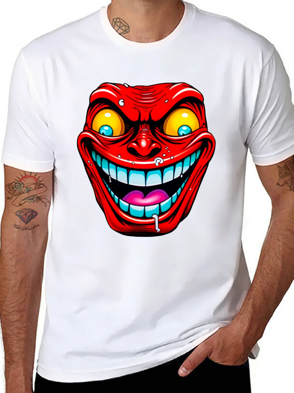 Evil Grin Graphic Tee - Mens Black T-Shirt product image 10