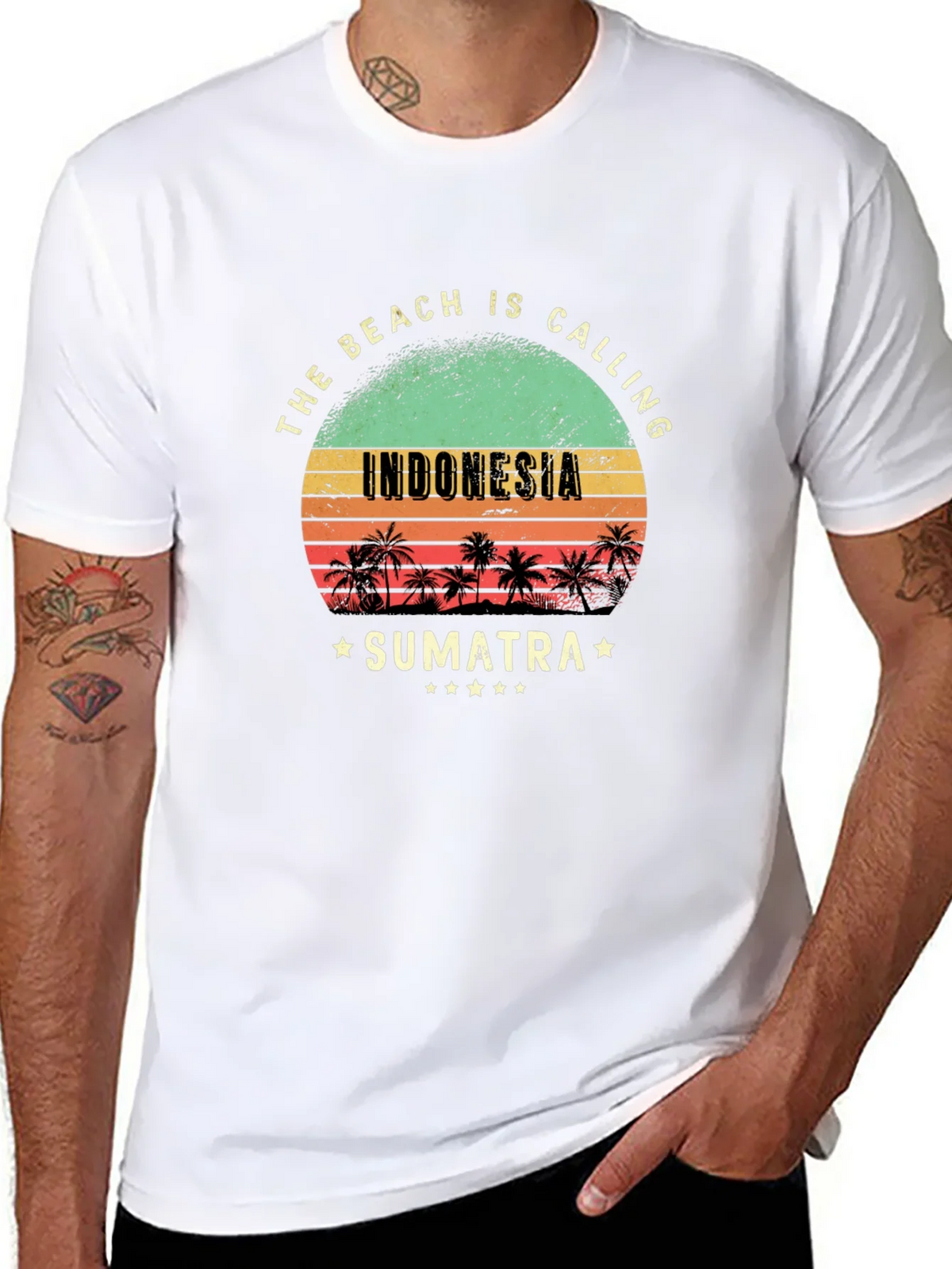Indonesia Sumatra Beach Calling T-Shirt product image 10