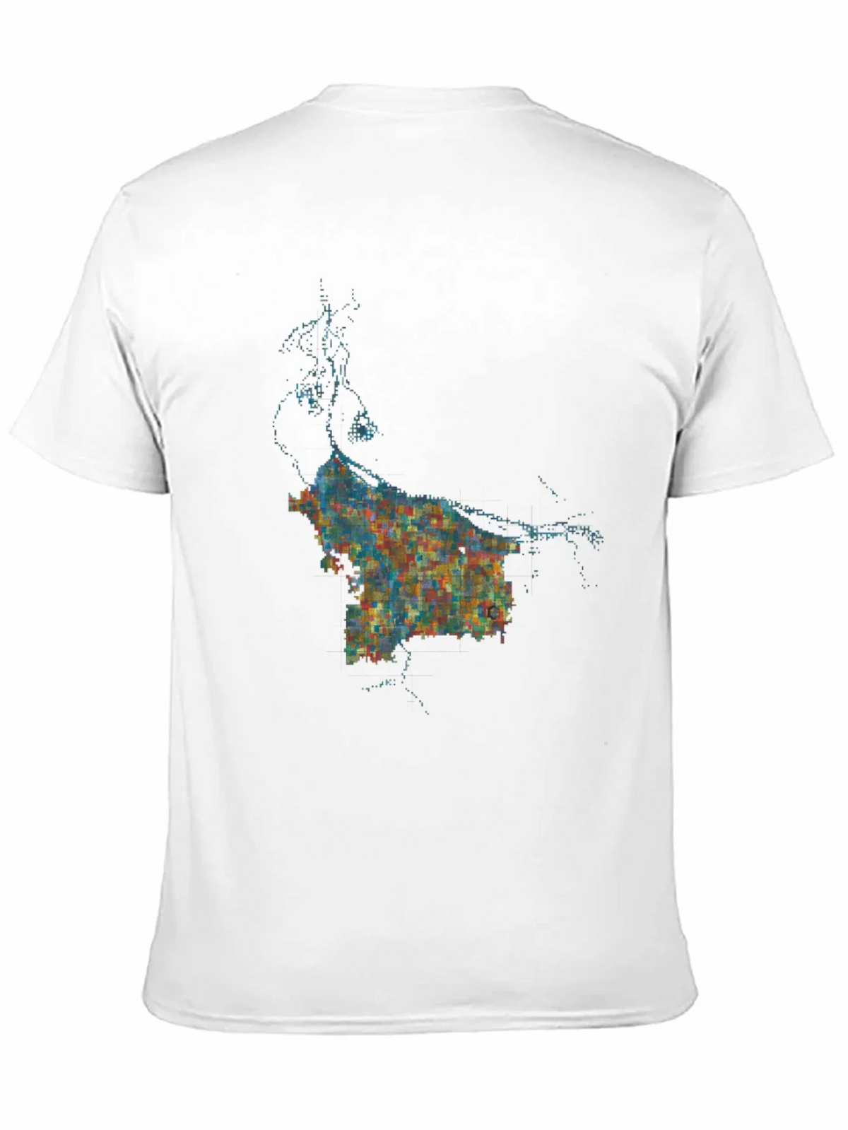Abstract Cityscape Graphic Black T-Shirt product image 2