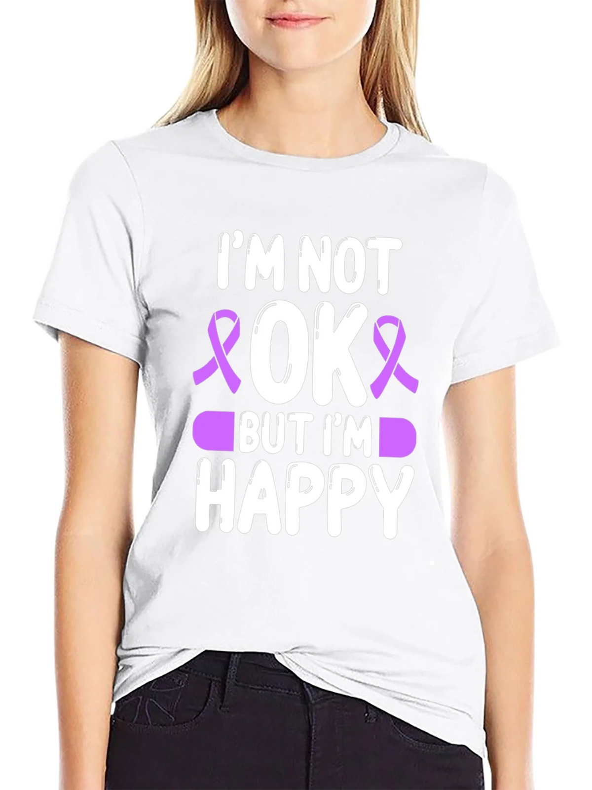 Im Not OK But Im Happy T-Shirt product image 11