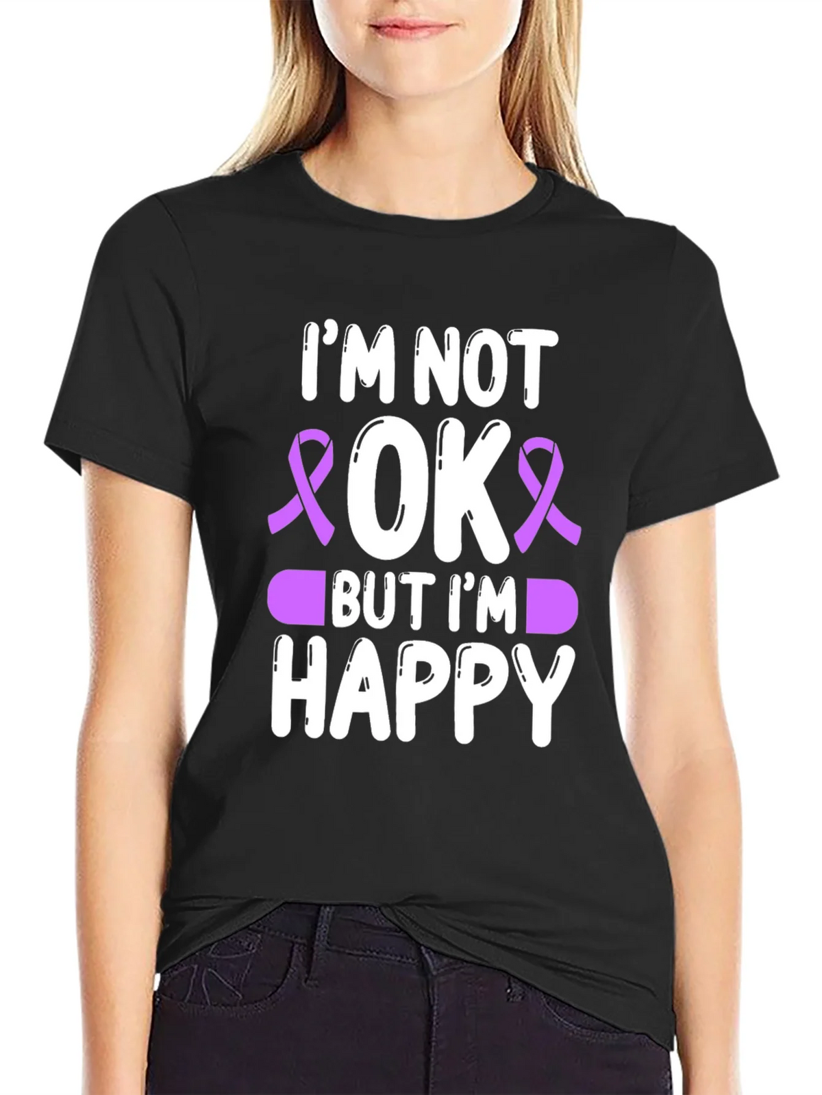Im Not OK But Im Happy T-Shirt product image 5