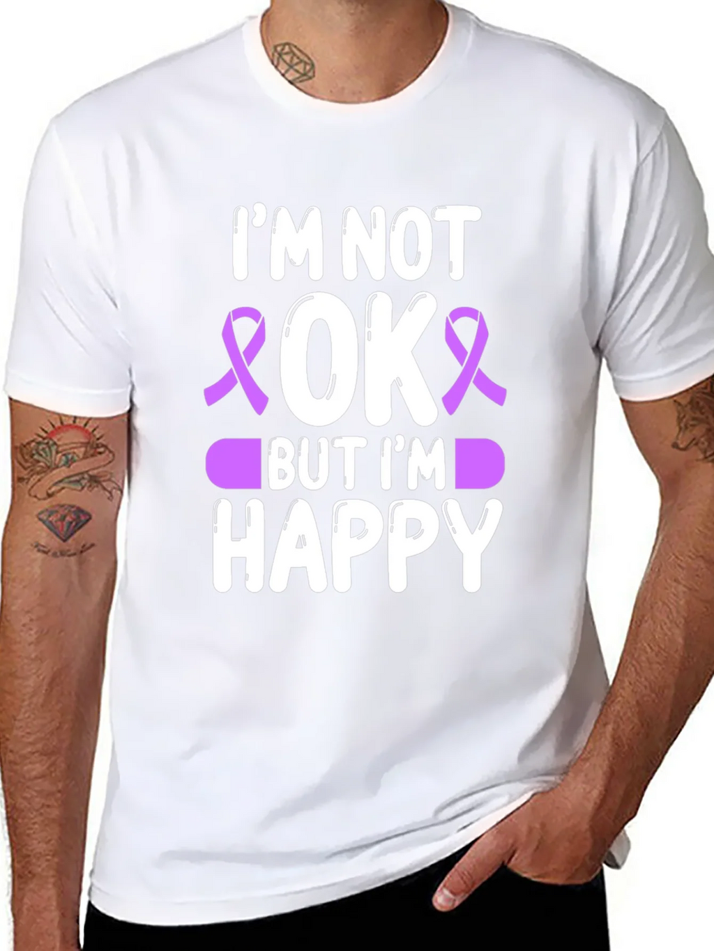 Im Not OK But Im Happy T-Shirt product image 10