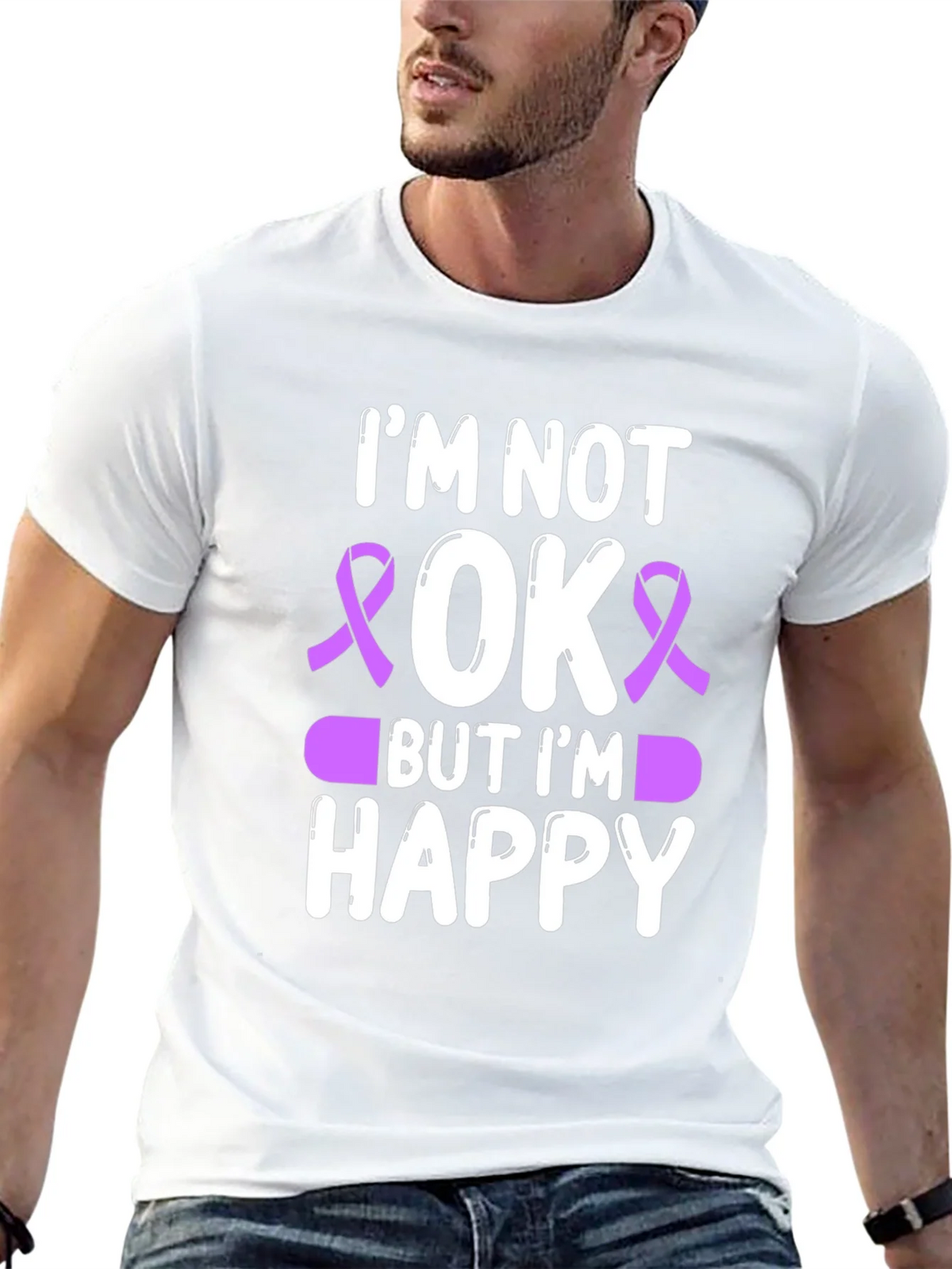 Im Not OK But Im Happy T-Shirt product image 4
