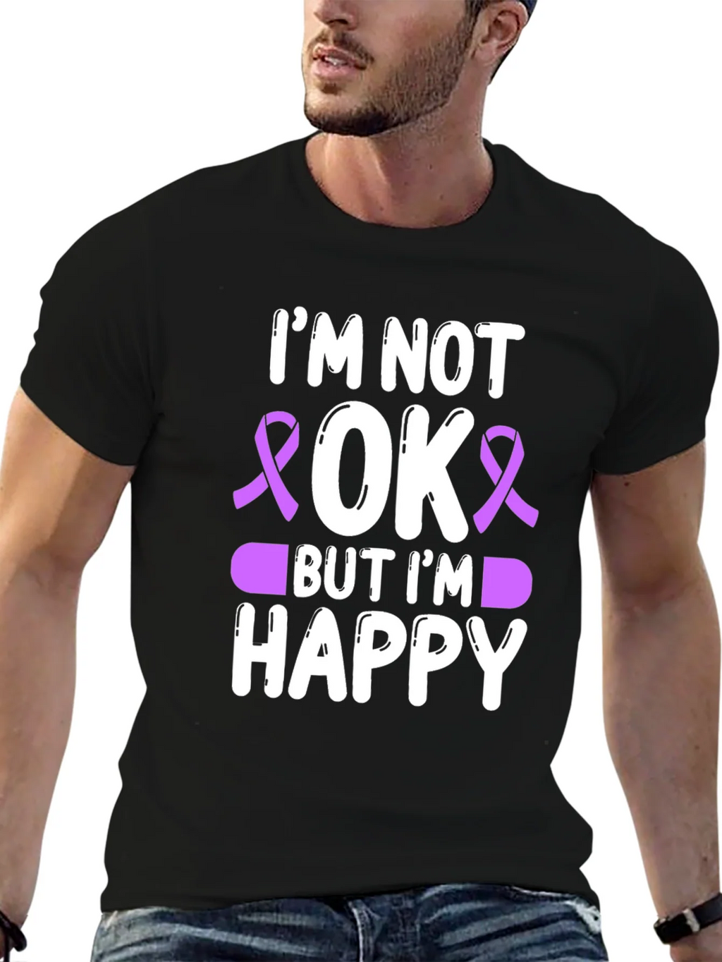 Im Not OK But Im Happy T-Shirt product image 9