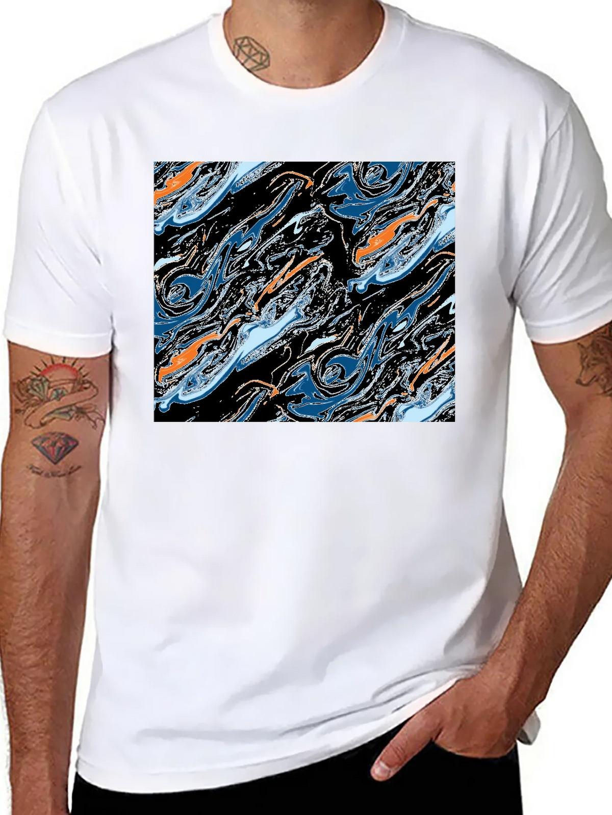 Abstract Swirl Graphic Tee - Modern Art T-Shirt product image 10