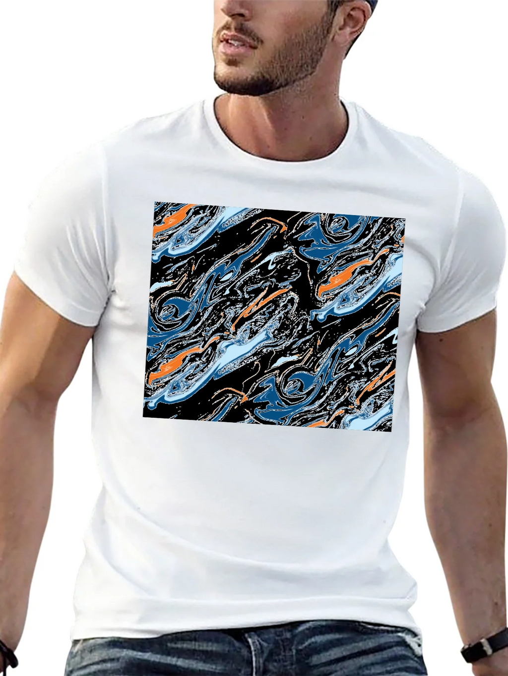 Abstract Swirl Graphic Tee - Modern Art T-Shirt product image 4