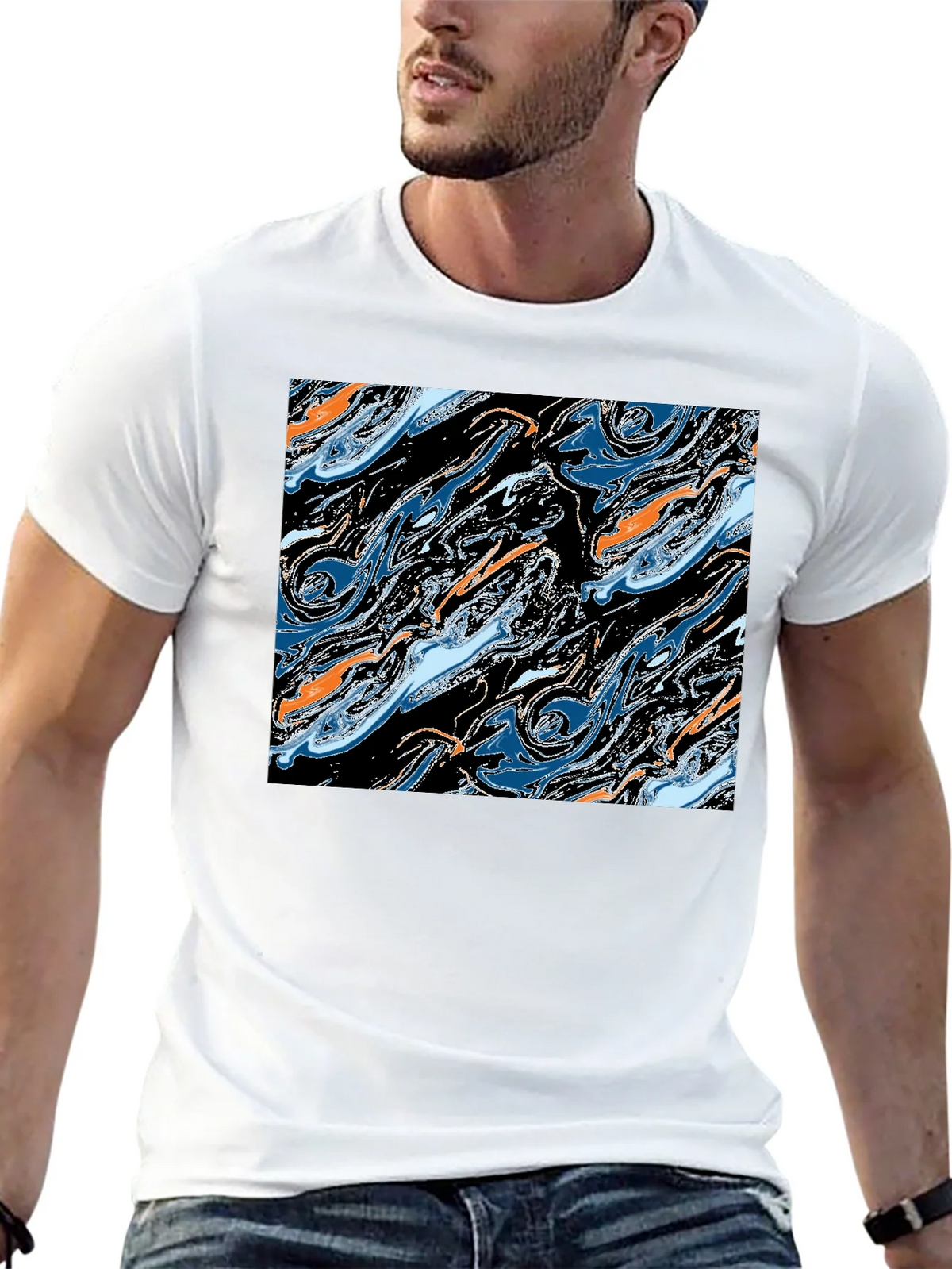 Abstract Swirl Graphic Tee - Modern Art T-Shirt product image 4