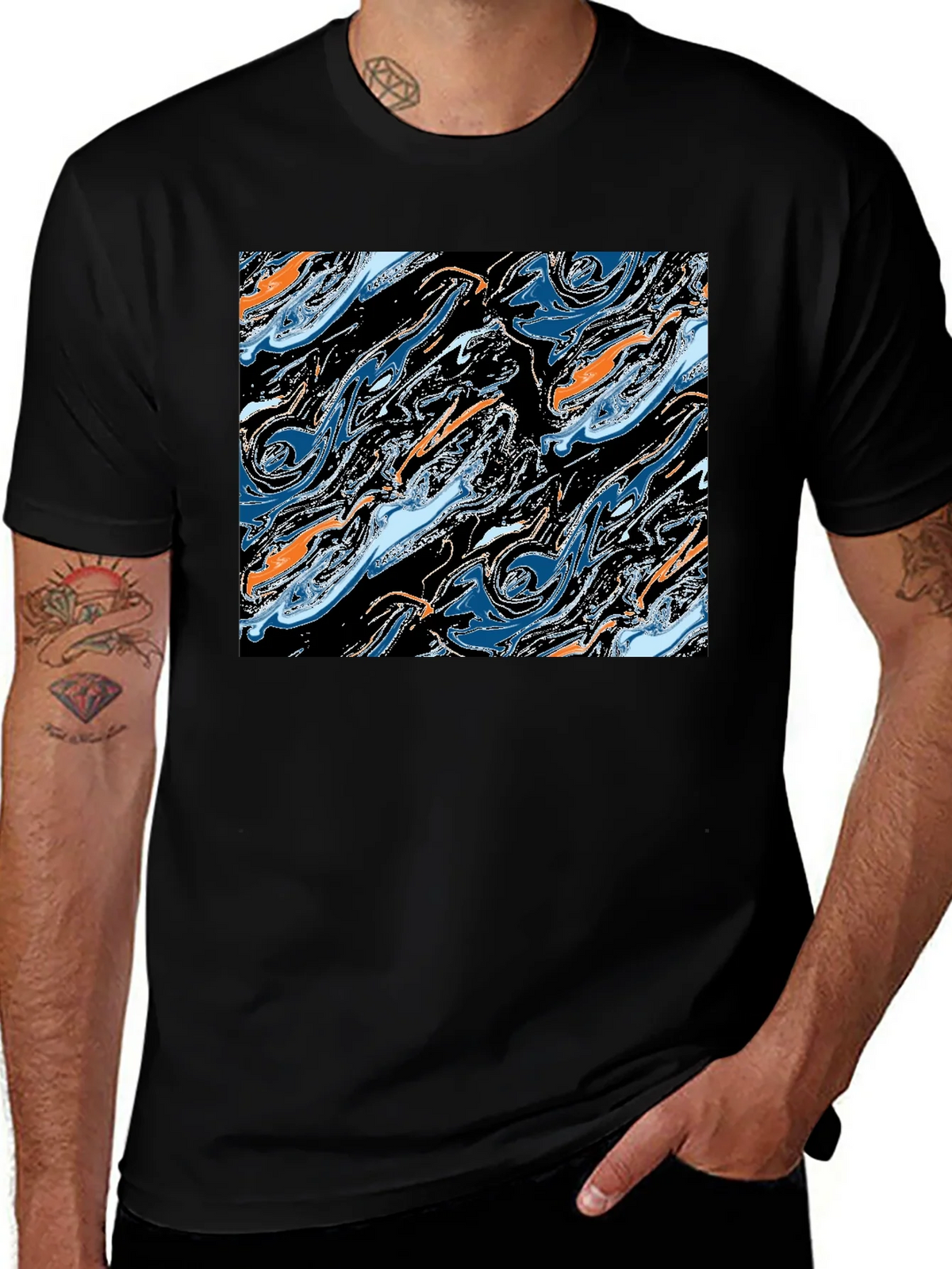 Abstract Swirl Graphic Tee - Modern Art T-Shirt product image 1