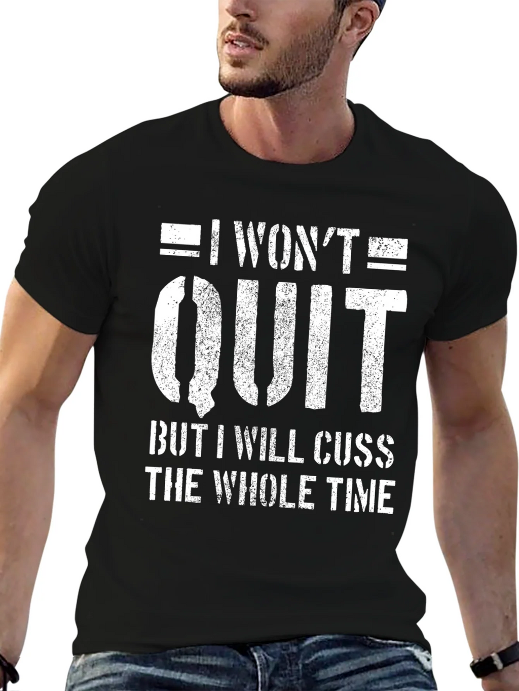 I Wont Quit Mens Graphic Tee - Funny Workout Motivation product image 9