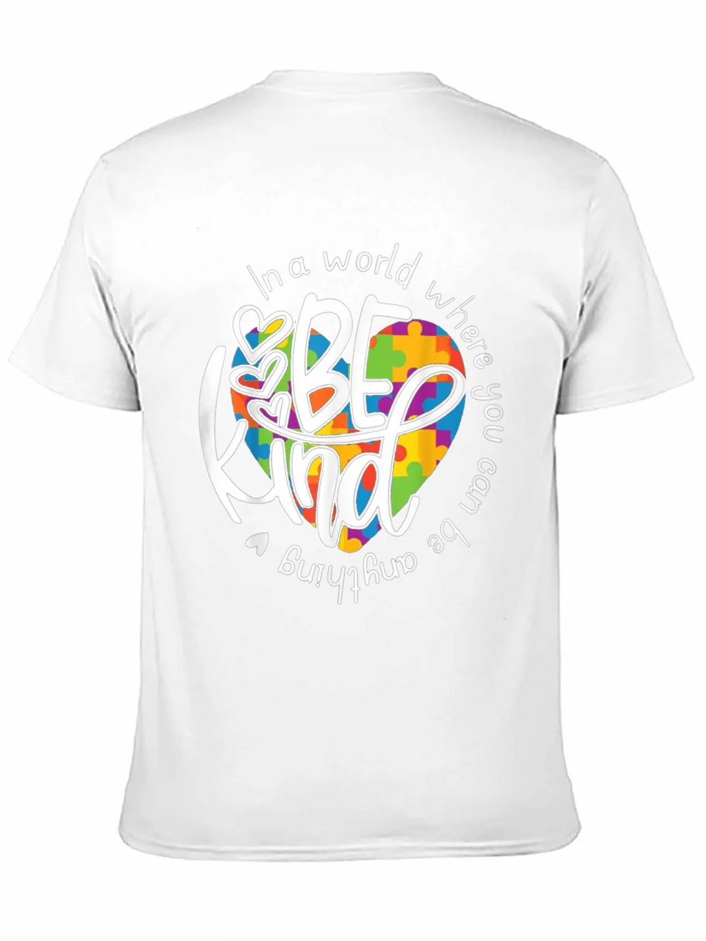 Be Kind Autism Awareness T-Shirt - Puzzle Heart Design product image 2