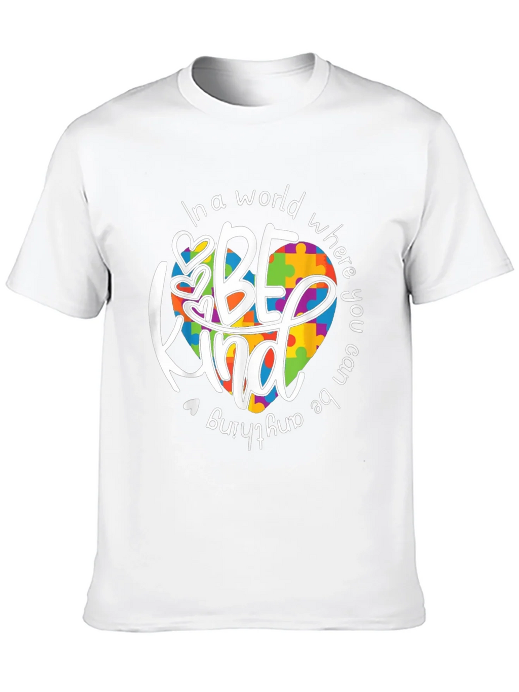 Be Kind Autism Awareness T-Shirt - Puzzle Heart Design product image 12