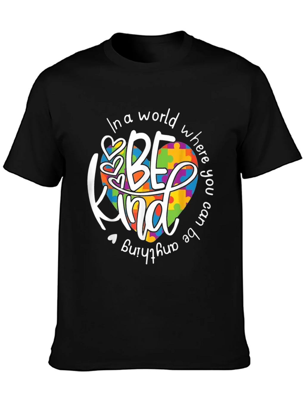 Be Kind Autism Awareness T-Shirt - Puzzle Heart Design product image 6