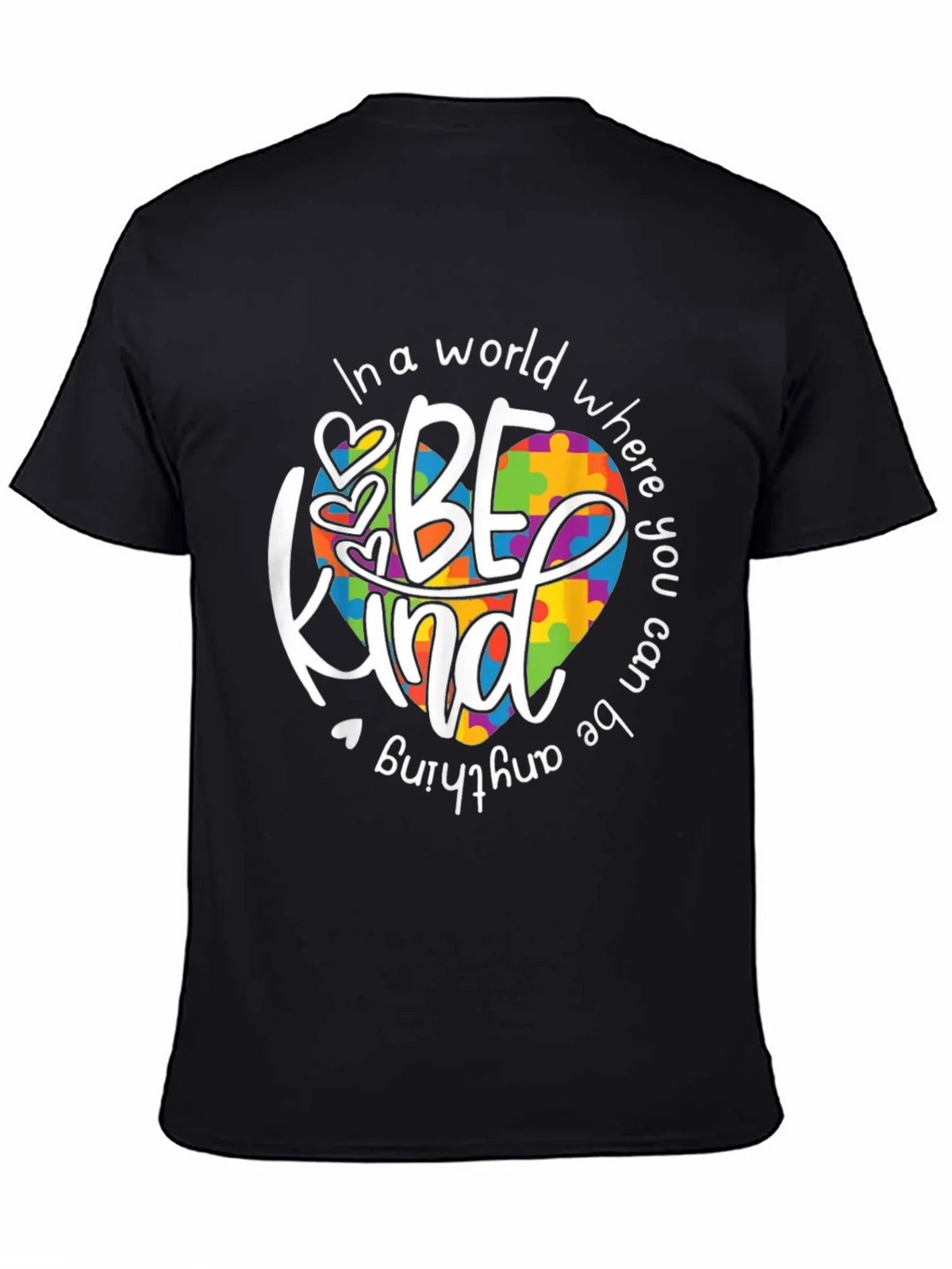 Be Kind Autism Awareness T-Shirt - Puzzle Heart Design product image 7