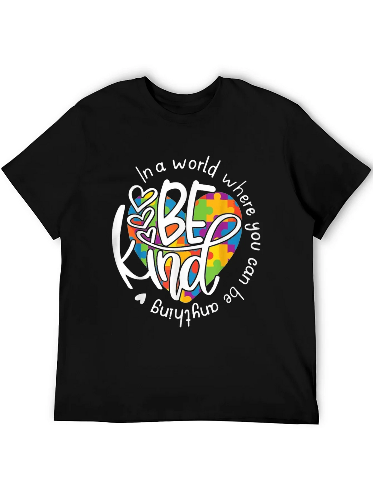 Be Kind Autism Awareness T-Shirt - Puzzle Heart Design product image 8