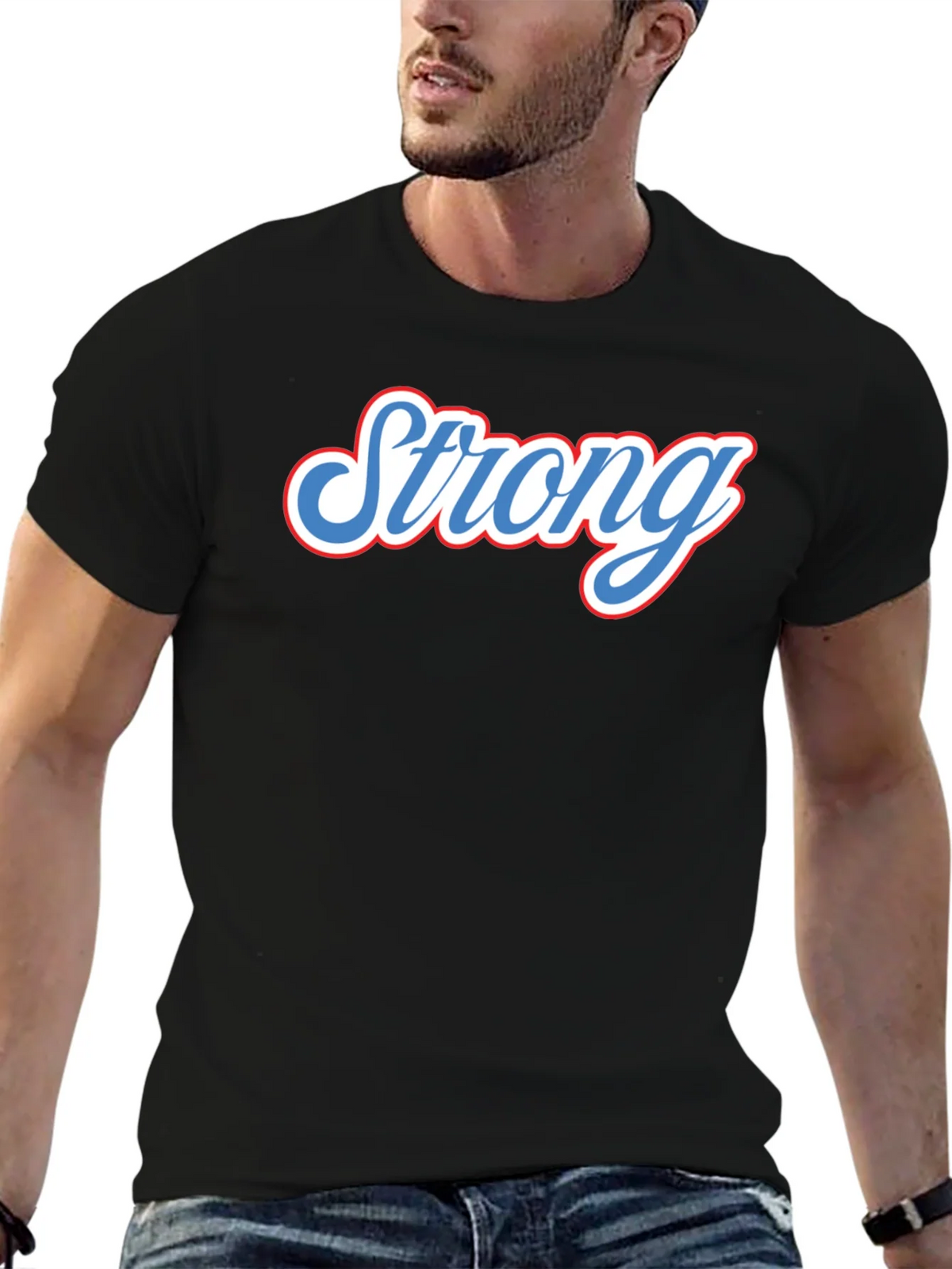 Strong Graphic Tee - Black Short Sleeve T-Shirt product image 9