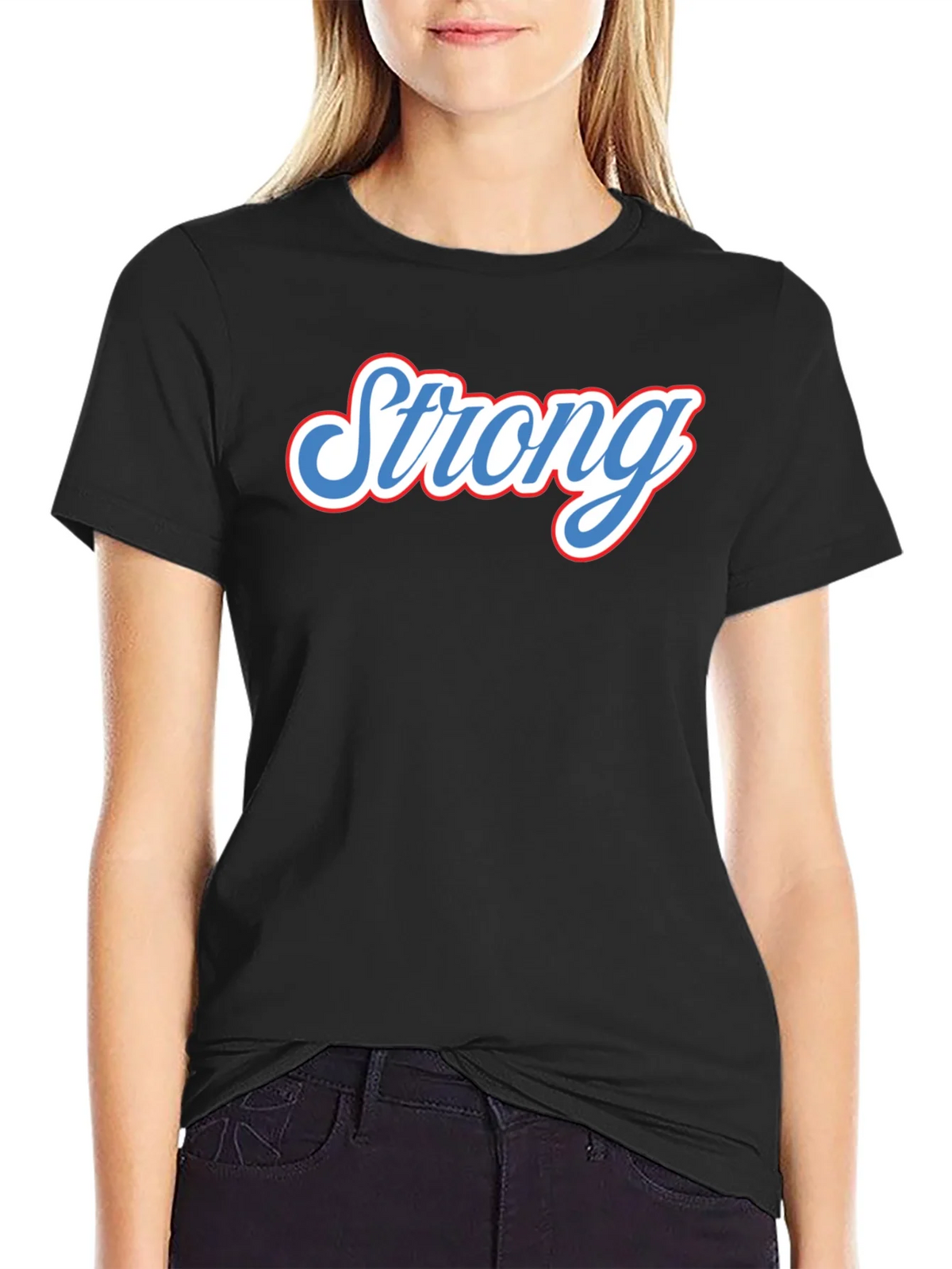Strong Graphic Tee - Black Short Sleeve T-Shirt product image 5