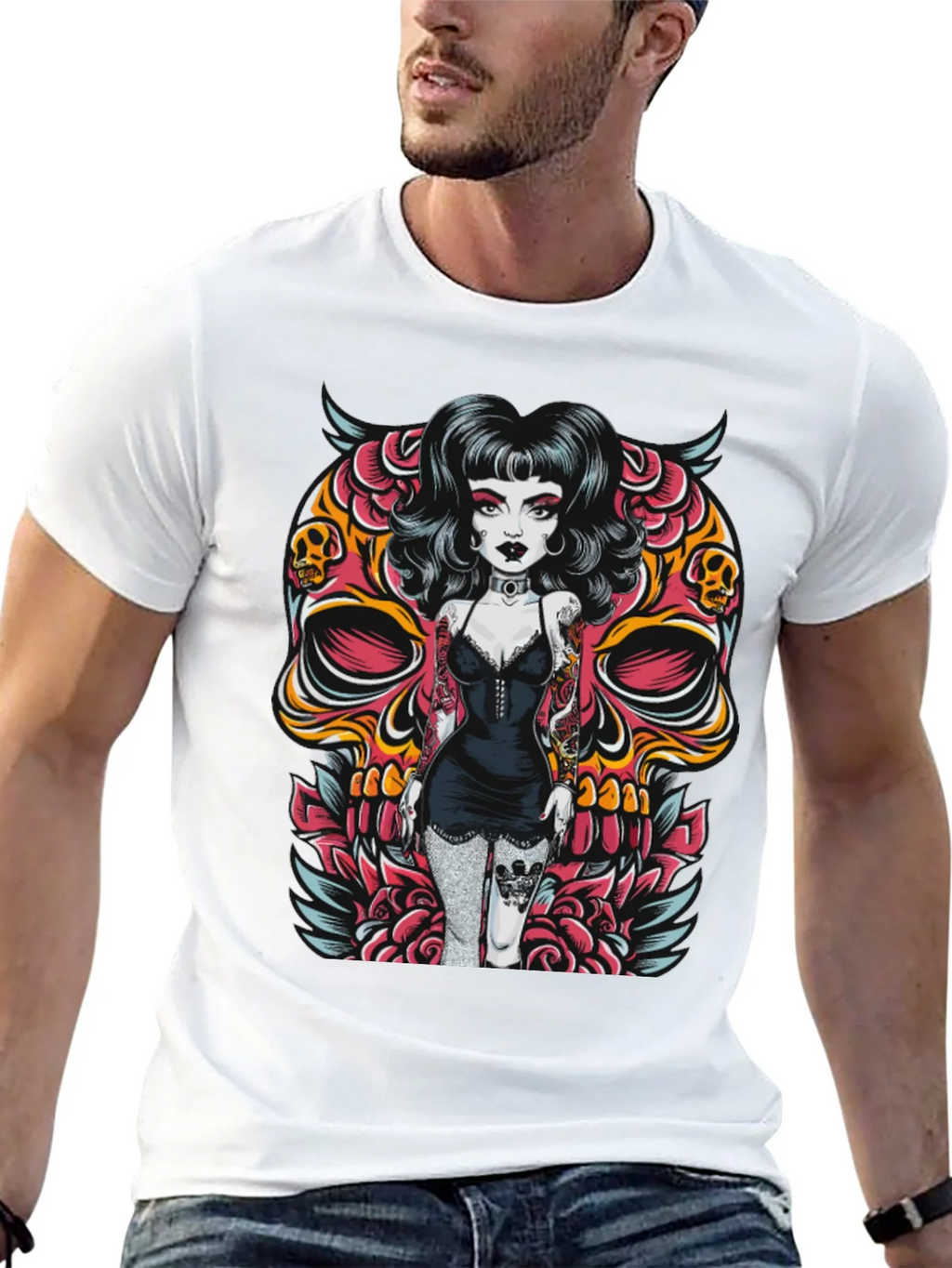 Skull Girl Graphic T-Shirt product image 4