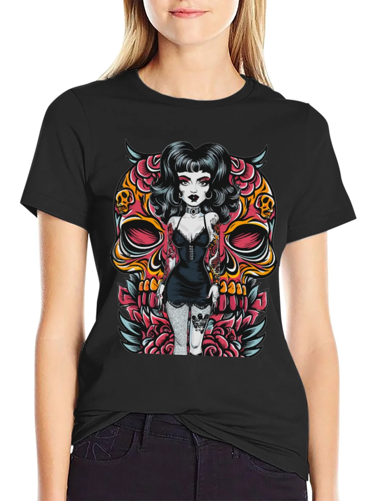 Skull Girl Graphic T-Shirt product image 5