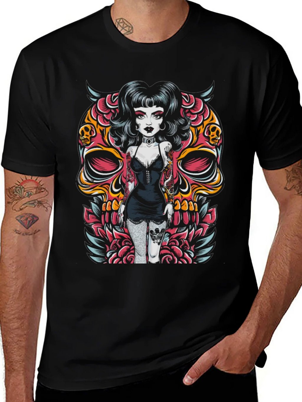 Skull Girl Graphic T-Shirt product image 1