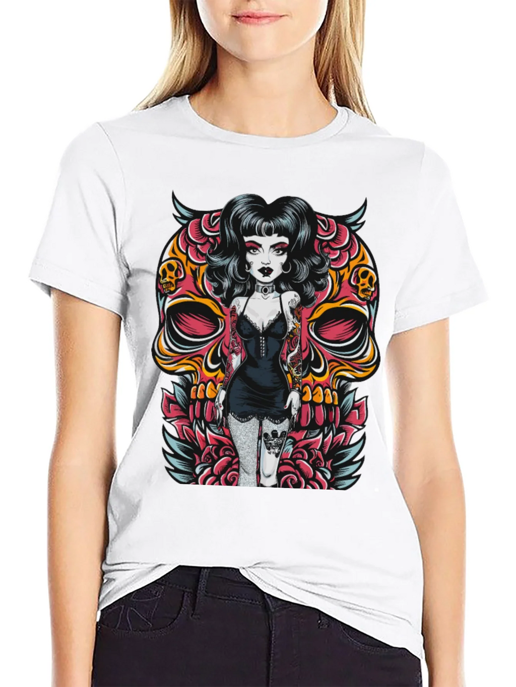 Skull Girl Graphic T-Shirt product image 11