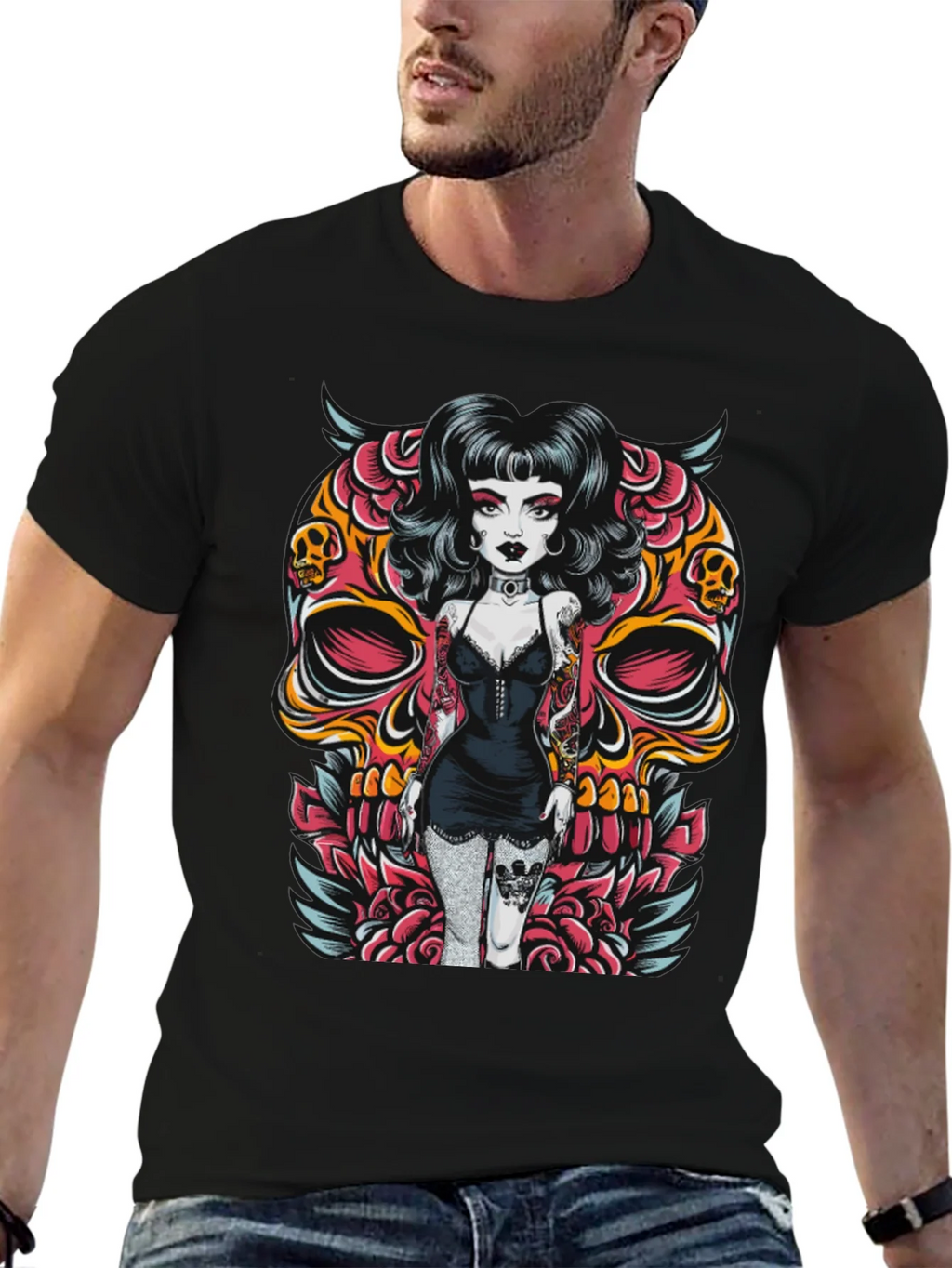 Skull Girl Graphic T-Shirt product image 9