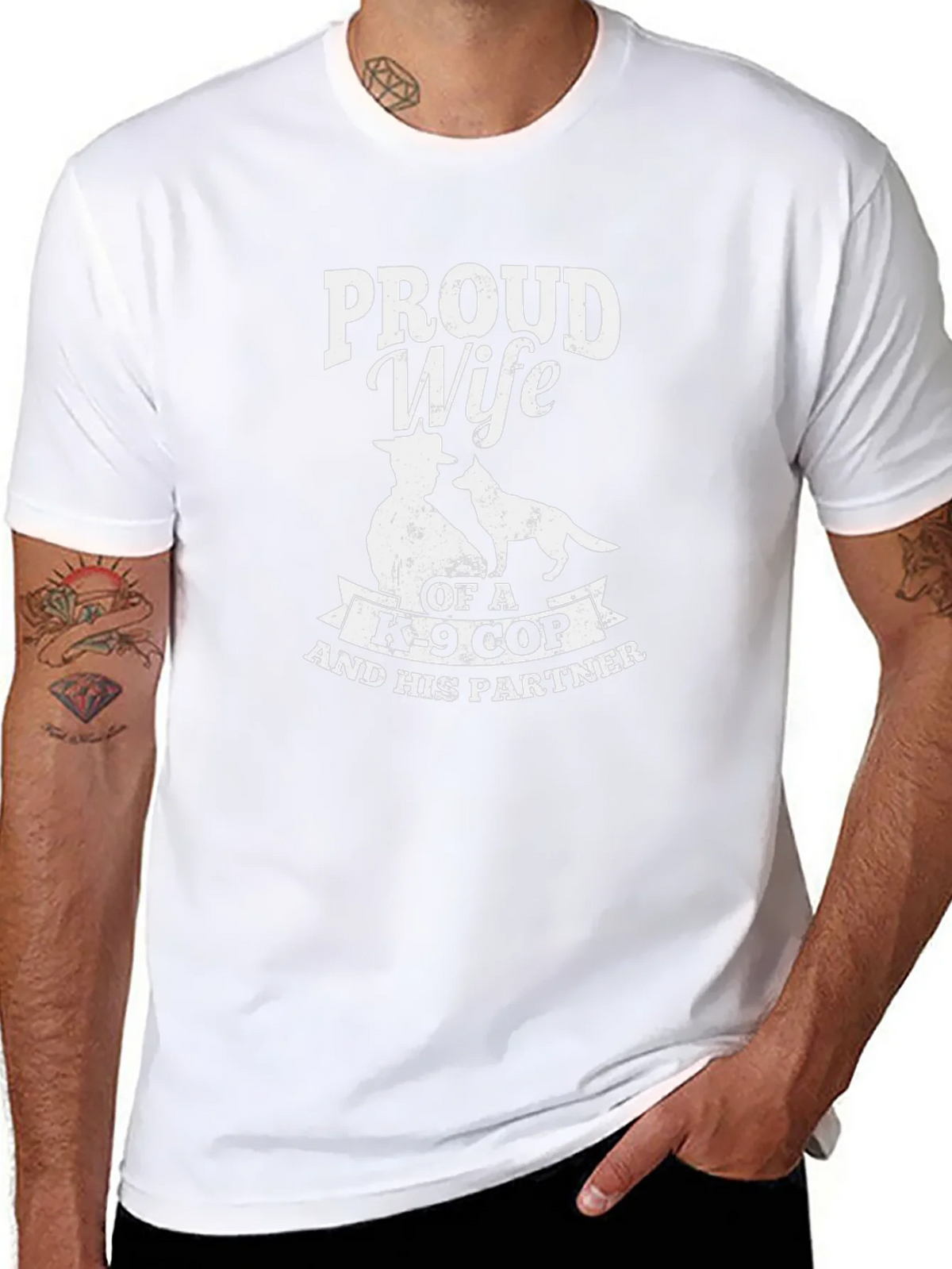 Proud Wife of K-9 Cop T-Shirt product image 10