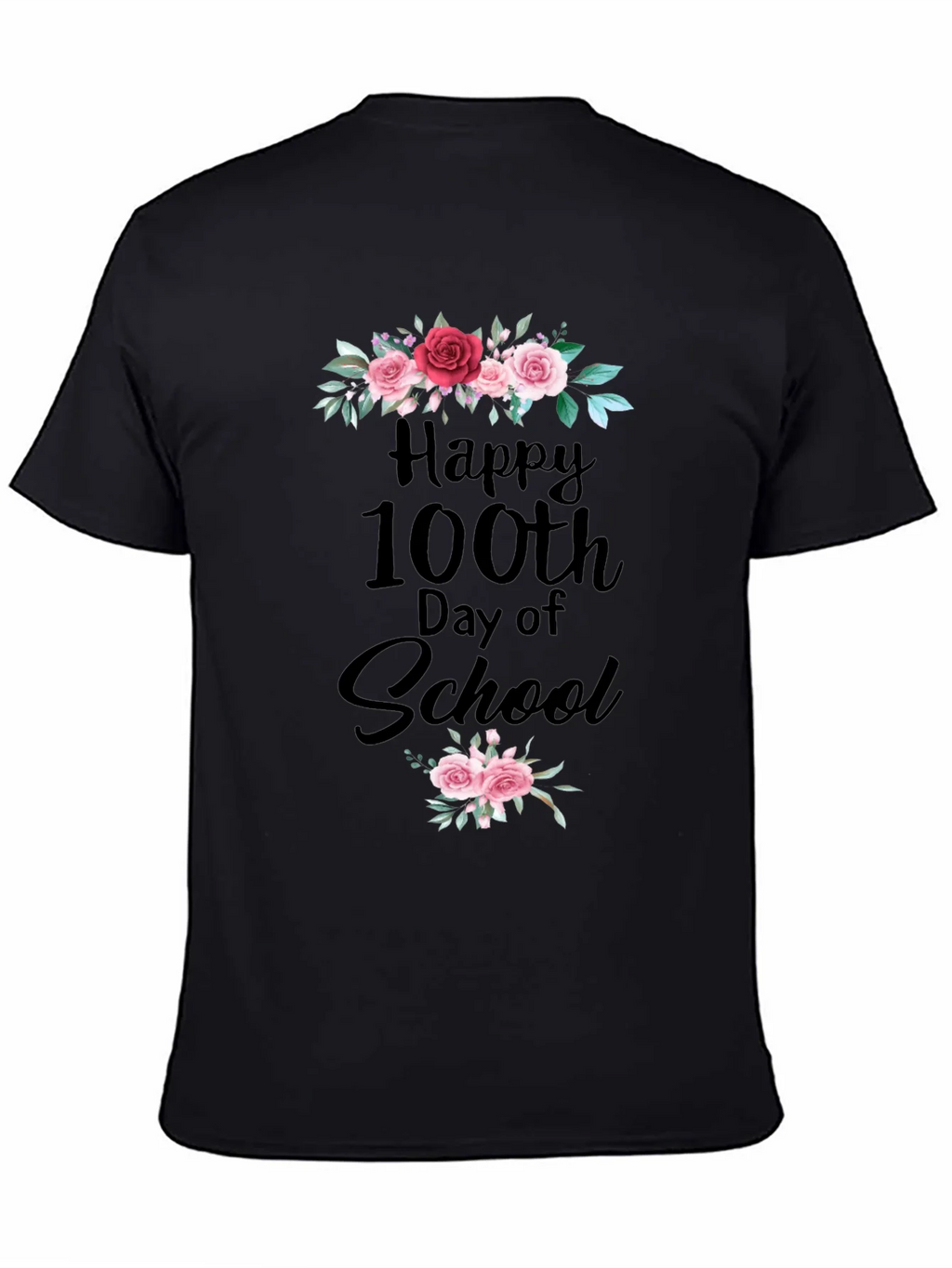 Happy 100th Day of School Floral T-Shirt product image 7