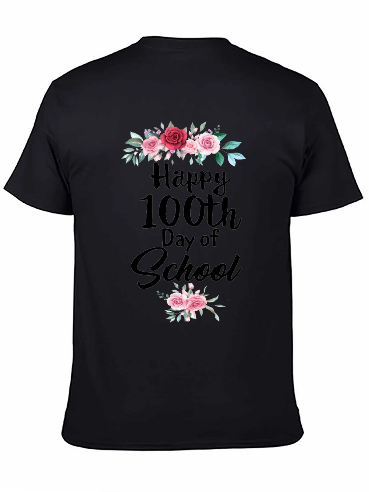 Happy 100th Day of School Floral T-Shirt product image 7