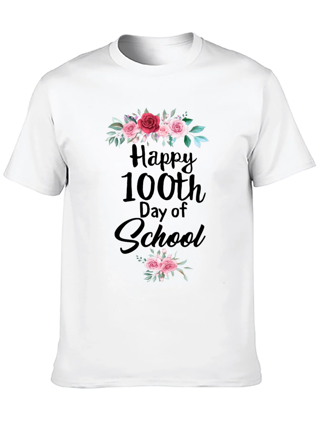 Happy 100th Day of School Floral T-Shirt product image 12