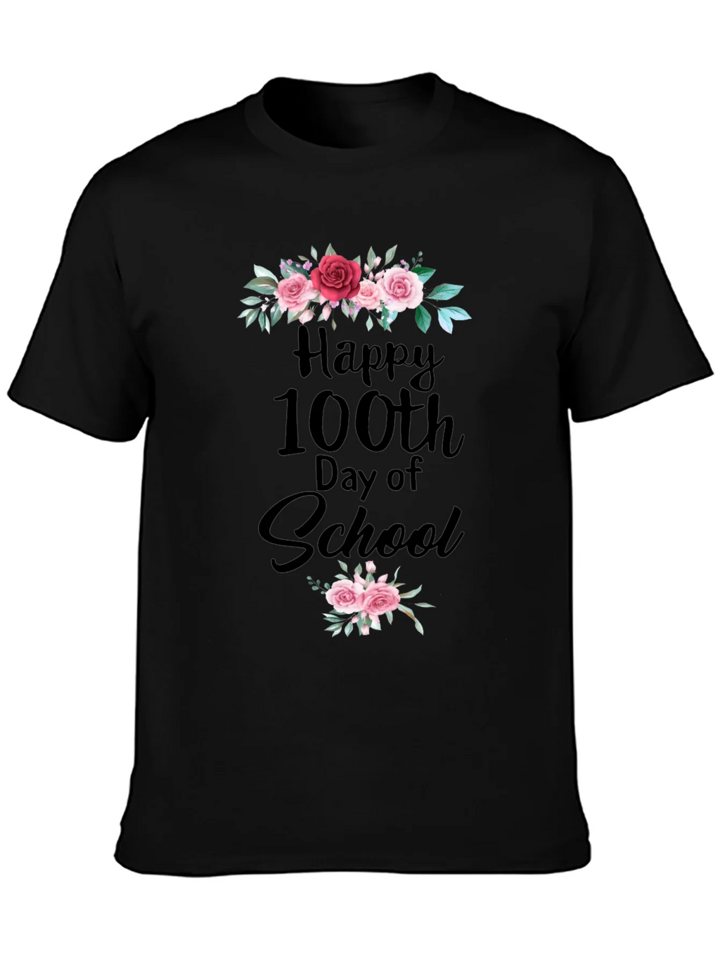 Happy 100th Day of School Floral T-Shirt product image 6