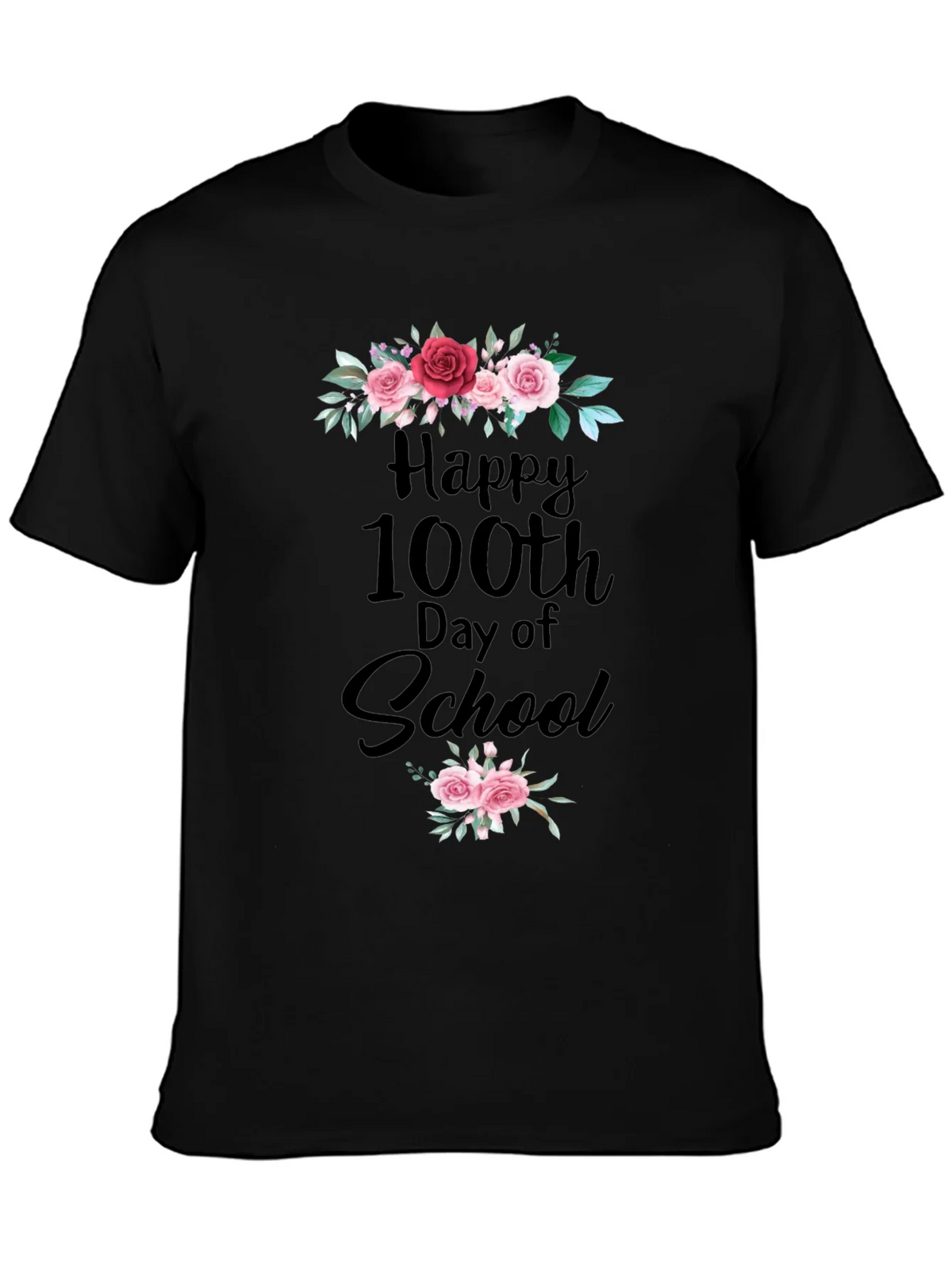 Happy 100th Day of School Floral T-Shirt product image 6