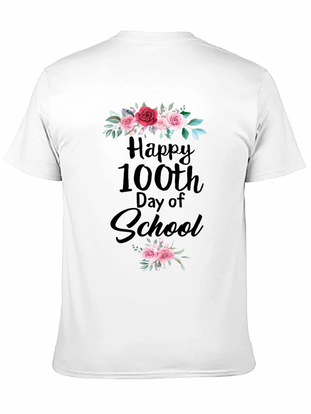 Happy 100th Day of School Floral T-Shirt product image 2