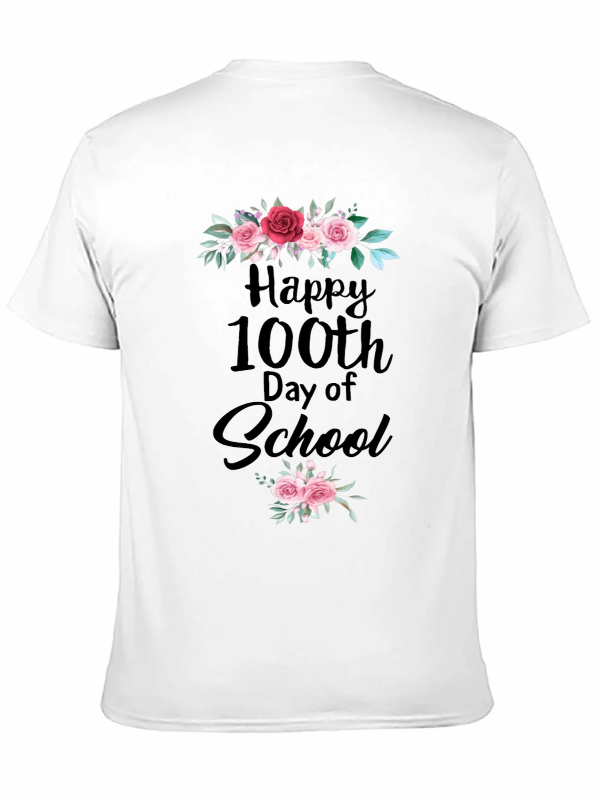 Happy 100th Day of School Floral T-Shirt product image 2