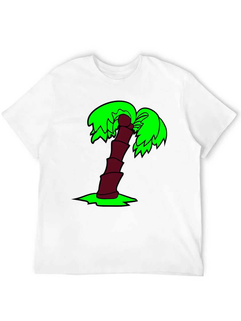 Cartoon Palm Tree Black T-Shirt product image 3