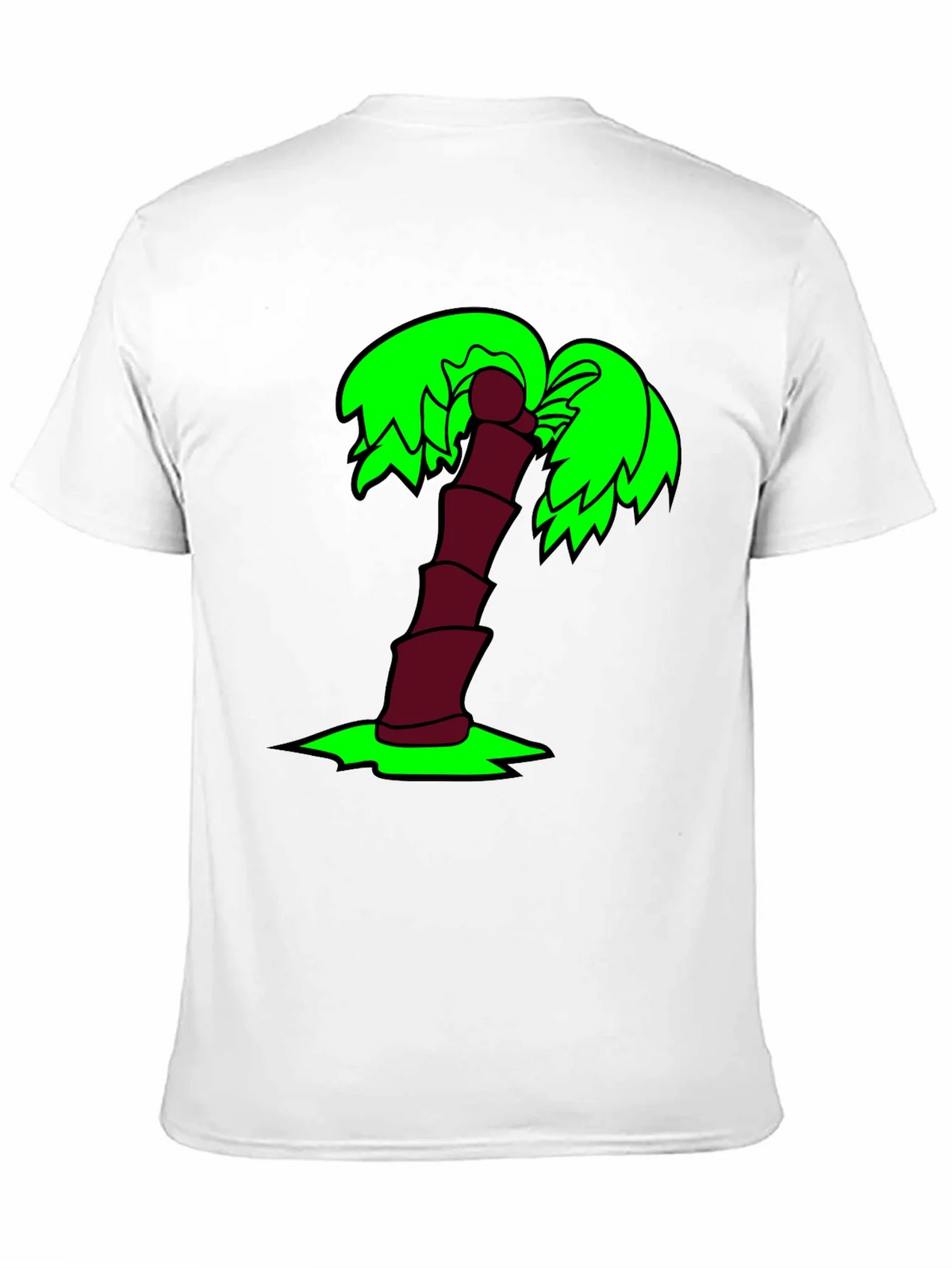 Cartoon Palm Tree Black T-Shirt product image 2