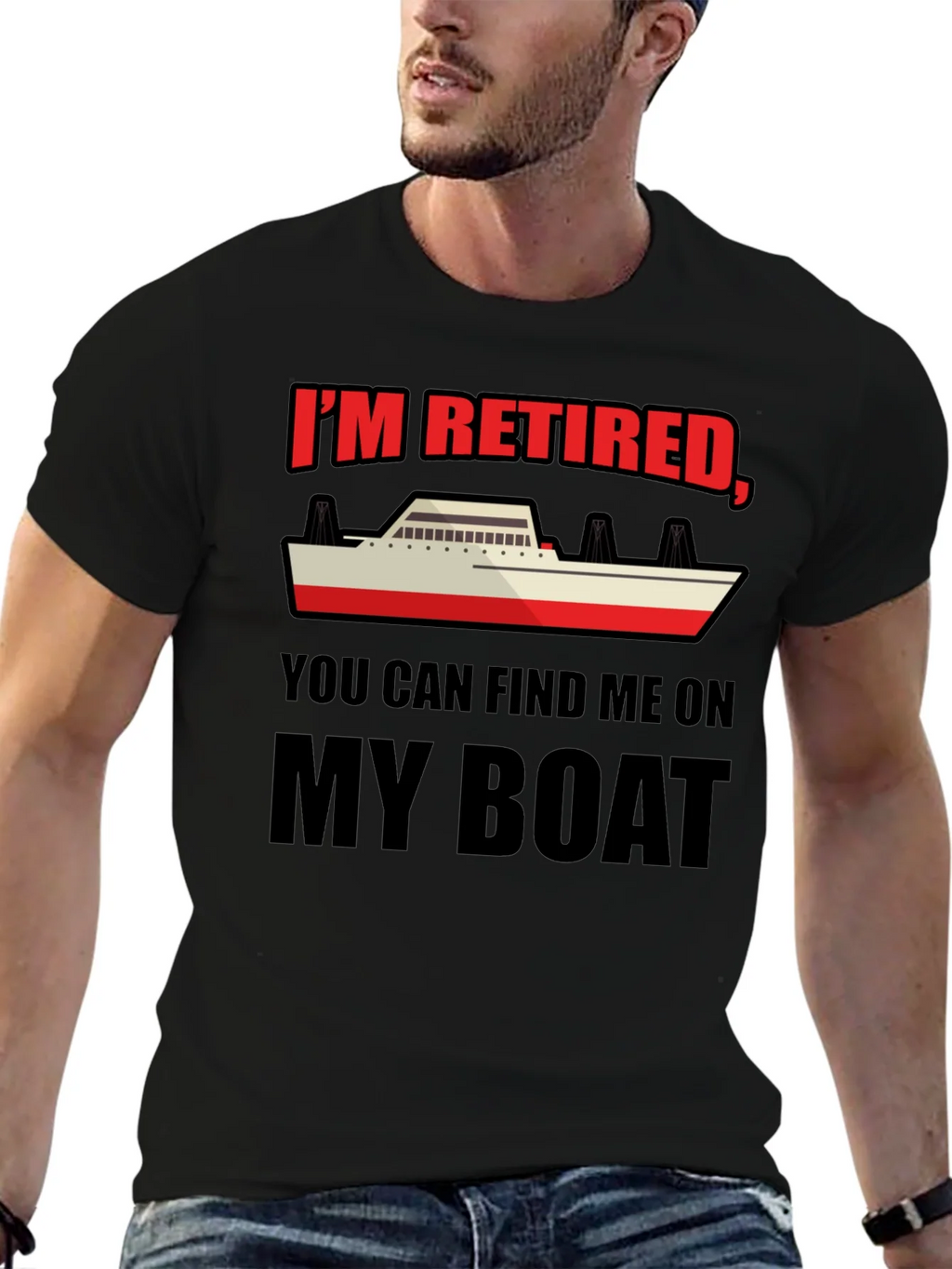Retired Boat T-Shirt - Find Me On My product image 9