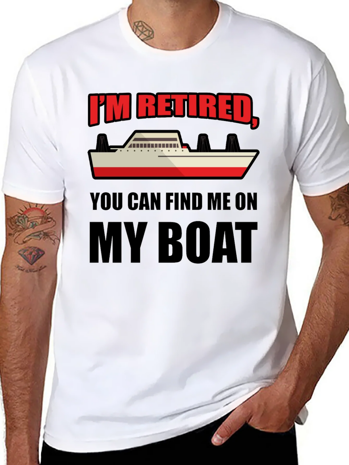 Retired Boat T-Shirt - Find Me On My product image 10