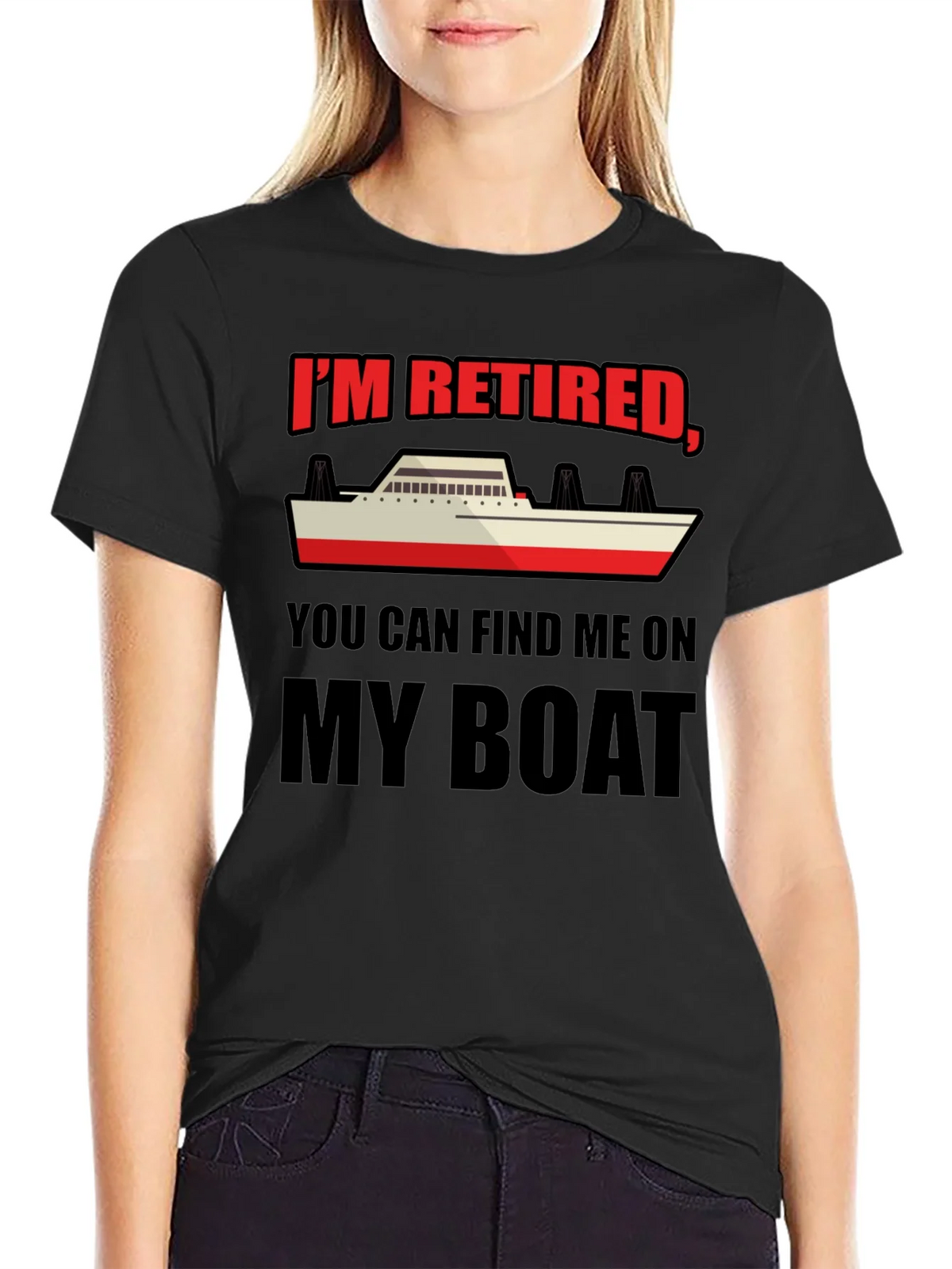 Retired Boat T-Shirt - Find Me On My product image 5