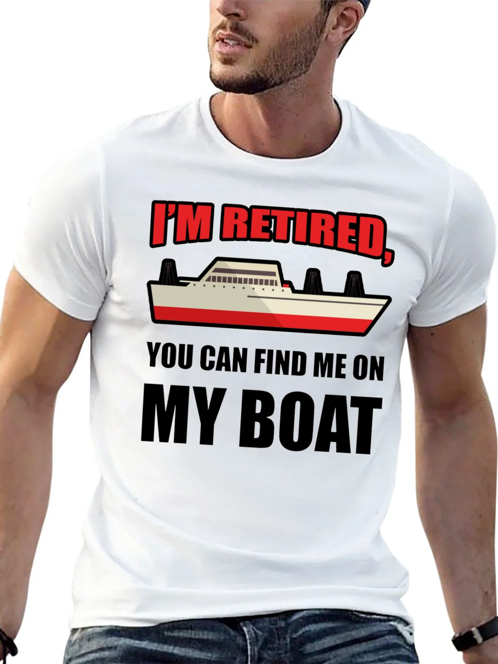 Retired Boat T-Shirt - Find Me On My product image 4