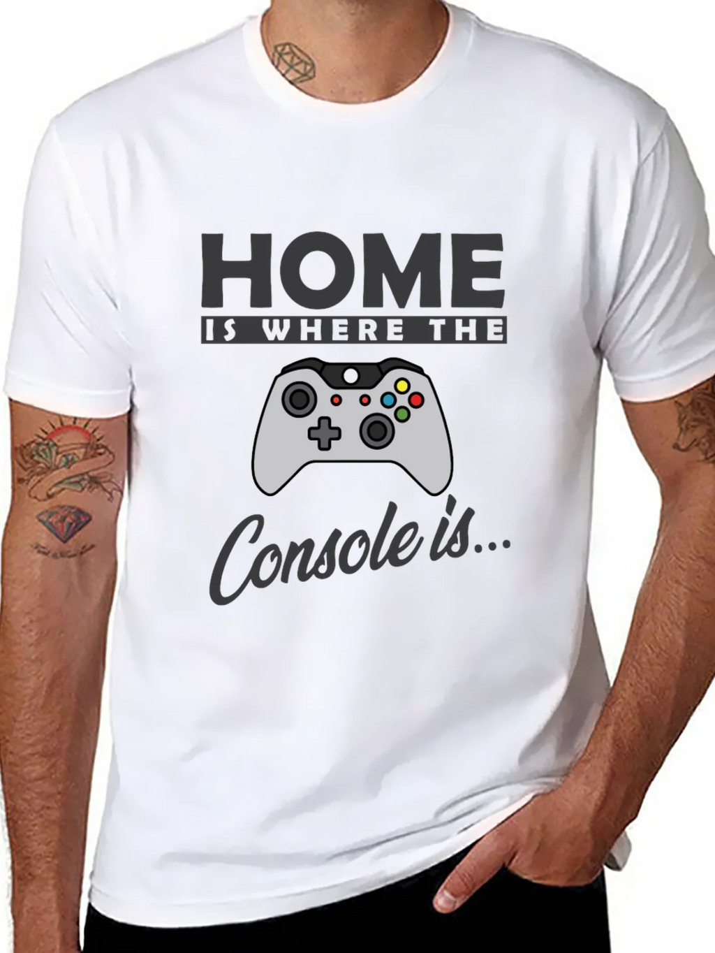 Gamer T-Shirt: Home is Where the Console Is - Black product image 10